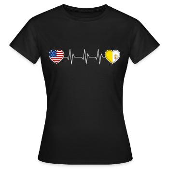 Vatican - T-shirt Femme - noir - Devant - AI Model Female 172 dark (172cm)