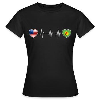 Zaire - Frauen T-Shirt - Schwarz - Vorne - AI Model Female 172 dark (172cm)