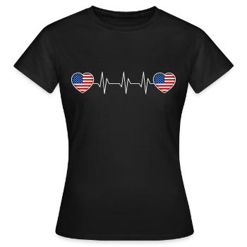 Amérique du Nord - T-shirt Femme - noir - Devant - AI Model Female 172 dark (172cm)