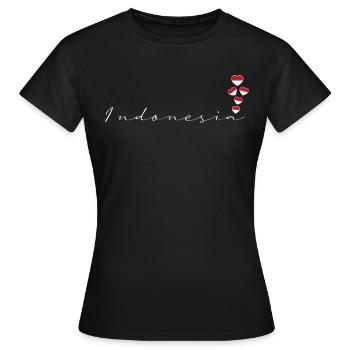 Indonesien - Frauen T-Shirt - Schwarz - Vorne - AI Model Female 172 dark (172cm)