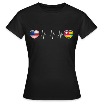 Togo - T-shirt Femme - noir - Devant - AI Model Female 172 dark (172cm)
