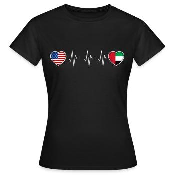 Emirats Arabes Unis - T-shirt Femme - noir - Devant - AI Model Female 172 dark (172cm)