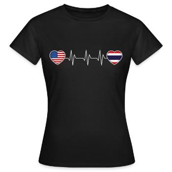 Thailand - Frauen T-Shirt - Schwarz - Vorne - AI Model Female 172 dark (172cm)