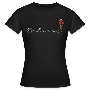 Belarus - Women's T-Shirt - black - Front - AI Model Female 172 dark (172cm)