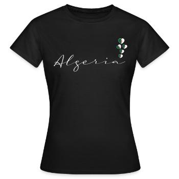 Algerien - Frauen T-Shirt - Schwarz - Vorne - AI Model Female 172 dark (172cm)