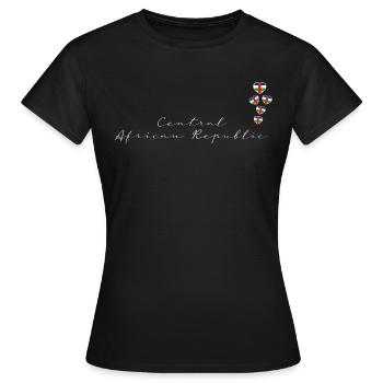 Zentralafrikanische Republik - Frauen T-Shirt - Schwarz - Vorne - AI Model Female 172 dark (172cm)