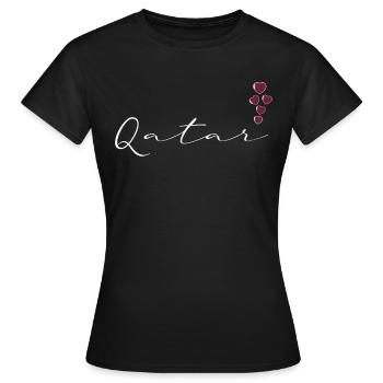 Qatar - T-shirt Femme - noir - Devant - AI Model Female 172 dark (172cm)