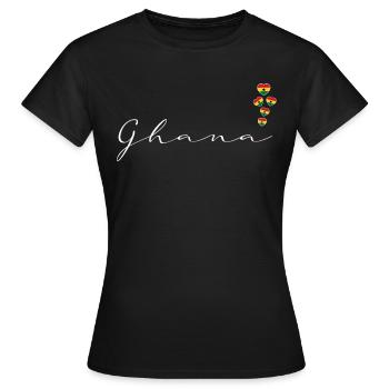 Ghana - T-shirt Femme - noir - Devant - AI Model Female 172 dark (172cm)