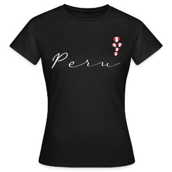 Peru - Frauen T-Shirt - Schwarz - Vorne - AI Model Female 172 dark (172cm)