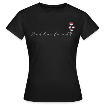 Niederlande - Frauen T-Shirt - Schwarz - Vorne - AI Model Female 172 dark (172cm)