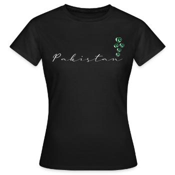 Pakistan - T-shirt Femme - noir - Devant - AI Model Female 172 dark (172cm)