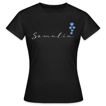 Somalia - Frauen T-Shirt - Schwarz - Vorne - AI Model Female 172 dark (172cm)