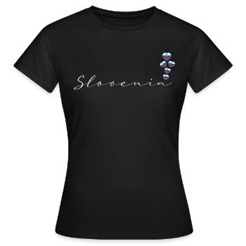 Slovenia - Women's T-Shirt - black - Front - AI Model Female 172 dark (172cm)
