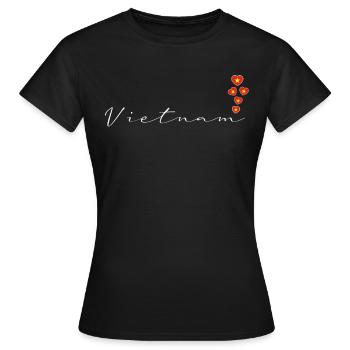 Vietnam - Frauen T-Shirt - Schwarz - Vorne - AI Model Female 172 dark (172cm)