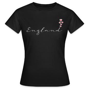 England - Frauen T-Shirt - Schwarz - Vorne - AI Model Female 172 dark (172cm)