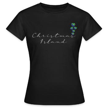 Weihnachtsinsel - Frauen T-Shirt - Schwarz - Vorne - AI Model Female 172 dark (172cm)