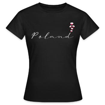 Polen - Frauen T-Shirt - Schwarz - Vorne - AI Model Female 172 dark (172cm)