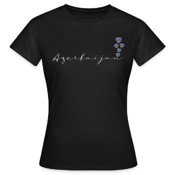 Azerbaïdjan - T-shirt Femme - noir - Devant - AI Model Female 172 dark (172cm)