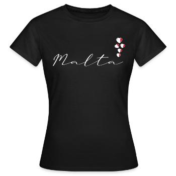 Malta - Frauen T-Shirt - Schwarz - Vorne - AI Model Female 172 dark (172cm)