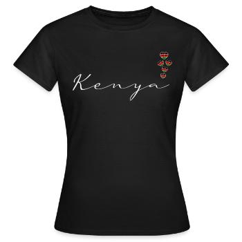 Kenya - T-shirt Femme - noir - Devant - AI Model Female 172 dark (172cm)