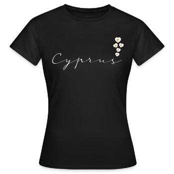 Zypern - Frauen T-Shirt - Schwarz - Vorne - AI Model Female 172 dark (172cm)