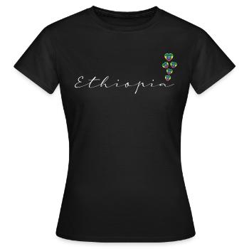 Ethiopia - Women's T-Shirt - black - Front - AI Model Female 172 dark (172cm)