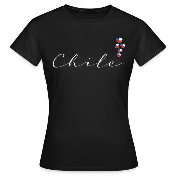 Chile - Frauen T-Shirt - Schwarz - Vorne - AI Model Female 172 dark (172cm)
