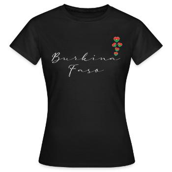Burkina Faso - T-shirt Femme - noir - Devant - AI Model Female 172 dark (172cm)
