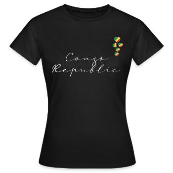 Kongo Republik - Frauen T-Shirt - Schwarz - Vorne - AI Model Female 172 dark (172cm)