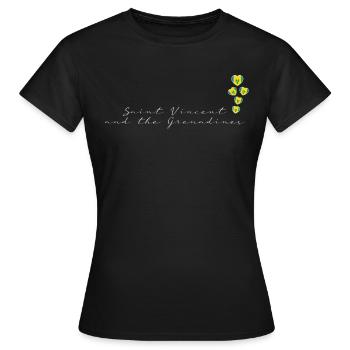 St. Vincent und die Grenadinen - Frauen T-Shirt - Schwarz - Vorne - AI Model Female 172 dark (172cm)