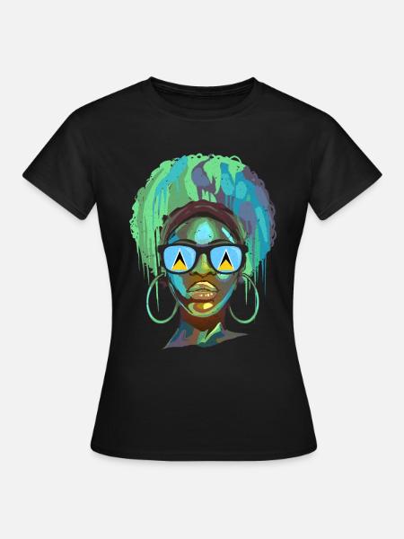 St. Lucia - Frauen T-Shirt - Schwarz