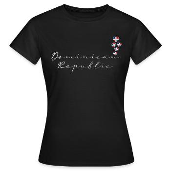 Dominikanische Republik - Frauen T-Shirt - Schwarz - Vorne - AI Model Female 172 dark (172cm)