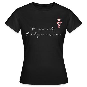 Polynésie française - T-shirt Femme - noir - Devant - AI Model Female 172 dark (172cm)