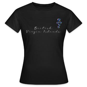 Britische Jungferninseln - Frauen T-Shirt - Schwarz - Vorne - AI Model Female 172 dark (172cm)