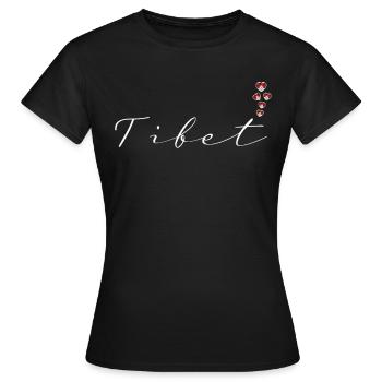 Tibet - T-shirt Femme - noir - Devant - AI Model Female 172 dark (172cm)