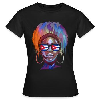 Cuba - T-shirt Femme - noir - Devant - AI Model Female 172 dark (172cm)
