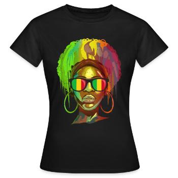 Mali - Frauen T-Shirt - Schwarz - Vorne - AI Model Female 172 dark (172cm)