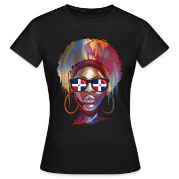 République dominicaine - T-shirt Femme - noir - Devant - AI Model Female 172 dark (172cm)
