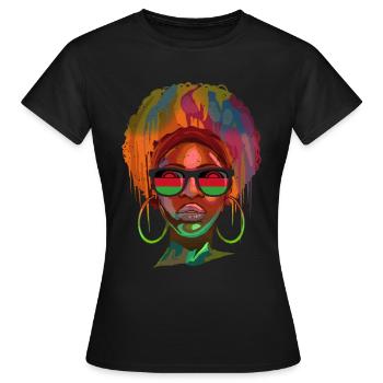 Malawi - Women's T-Shirt - black - Front - AI Model Female 172 dark (172cm)