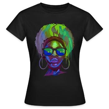 Weihnachtsinsel - Frauen T-Shirt - Schwarz - Vorne - AI Model Female 172 dark (172cm)