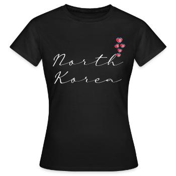North Korea - Women's T-Shirt - black - Front - AI Model Female 172 dark (172cm)