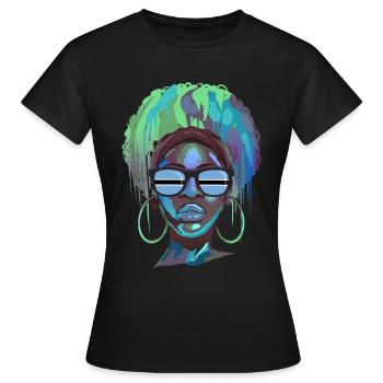 Botswana - Frauen T-Shirt - Schwarz - Vorne - AI Model Female 172 dark (172cm)