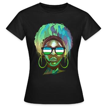 Ouzbékistan - T-shirt Femme - noir - Devant - AI Model Female 172 dark (172cm)