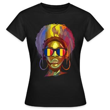 Roumanie - T-shirt Femme - noir - Devant - AI Model Female 172 dark (172cm)