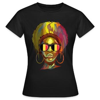 Belgien - Frauen T-Shirt - Schwarz - Vorne - AI Model Female 172 dark (172cm)