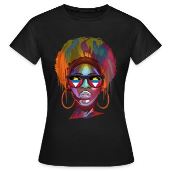 Antigua and Barbuda - Women's T-Shirt - black - Front - AI Model Female 172 dark (172cm)