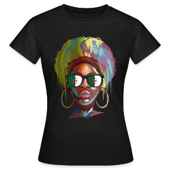 Algerien - Frauen T-Shirt - Schwarz - Vorne - AI Model Female 172 dark (172cm)