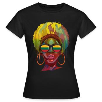 Lituanie - T-shirt Femme - noir - Devant - AI Model Female 172 dark (172cm)