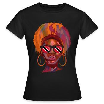 Trinité et Tobago - T-shirt Femme - noir - Devant - AI Model Female 172 dark (172cm)