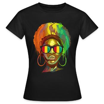 Guinée - T-shirt Femme - noir - Devant - AI Model Female 172 dark (172cm)